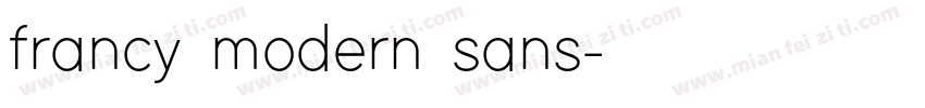 francy modern sans字体转换